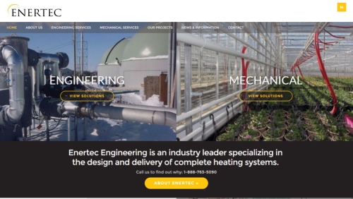 Enertec Engineering website image