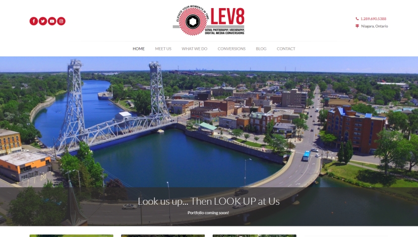 Lev8 Low Level Aerial Photography responsive website thumbnail