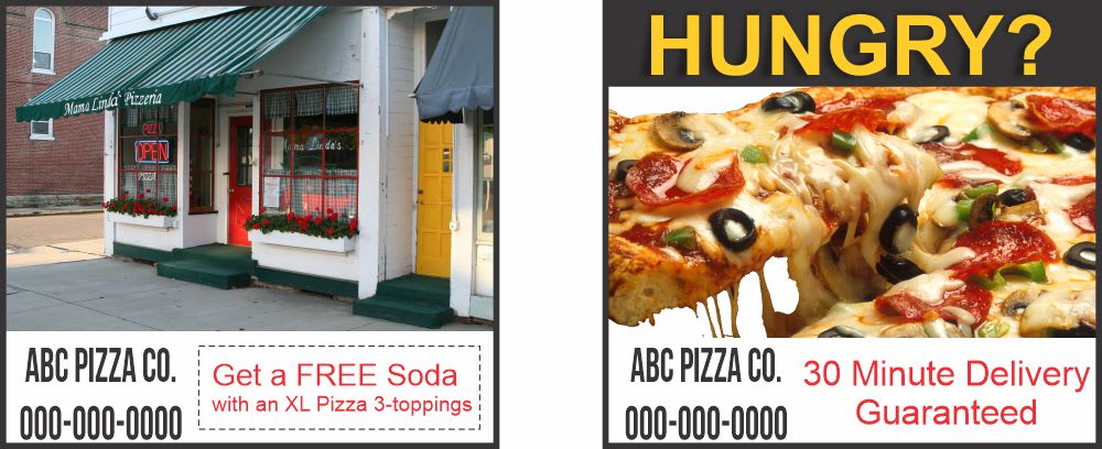 pizza ad examples that work