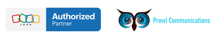 zoho authorized partner logo with prowl logo