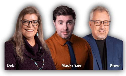 our 3 consultants debi, mackenzie & steve