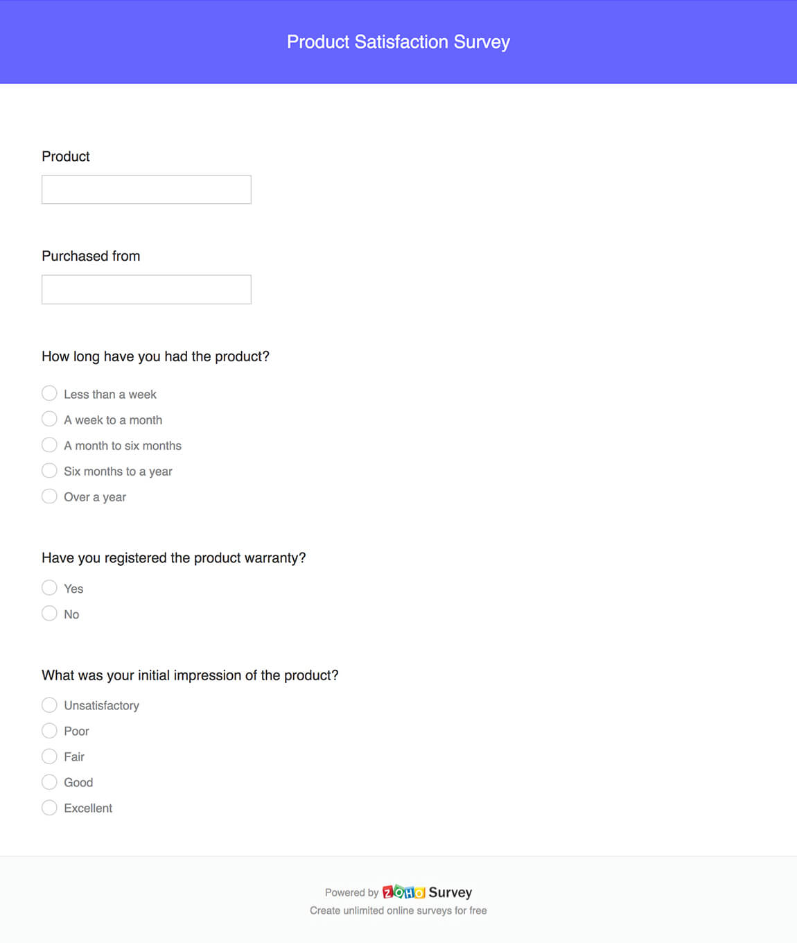 survey template example