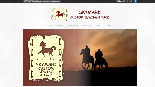 skymark custom sewing website design