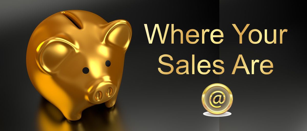 gold piggy bank - where your sales are @